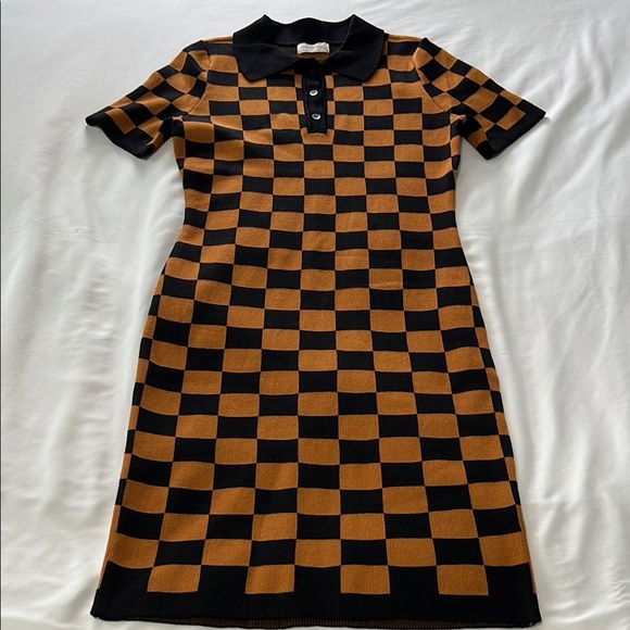 Love Always by FCT Checkered Sweater Dress - Picture 1 of 4